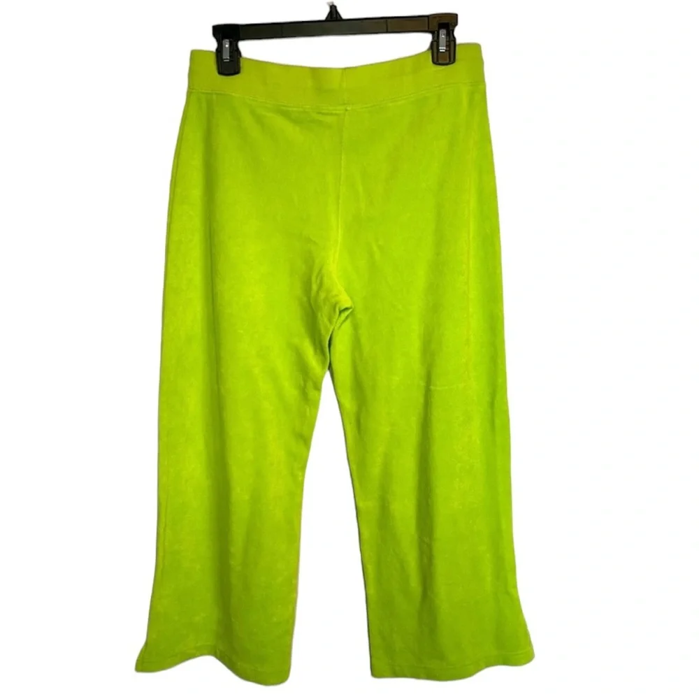 Lilly Pulitzer Terrycloth Cropped Pants Sz S Yellow/Green - Picture 5 of 8